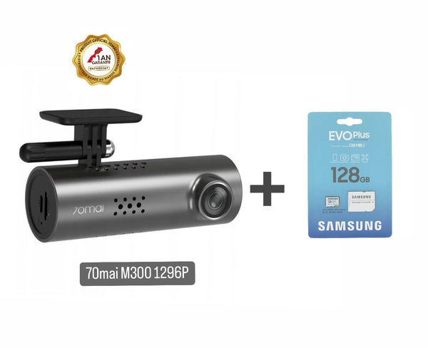 70mai M300 Camera Avant 1296P FHD+ Samsung 128g 4K (Pack Allume Cigare)